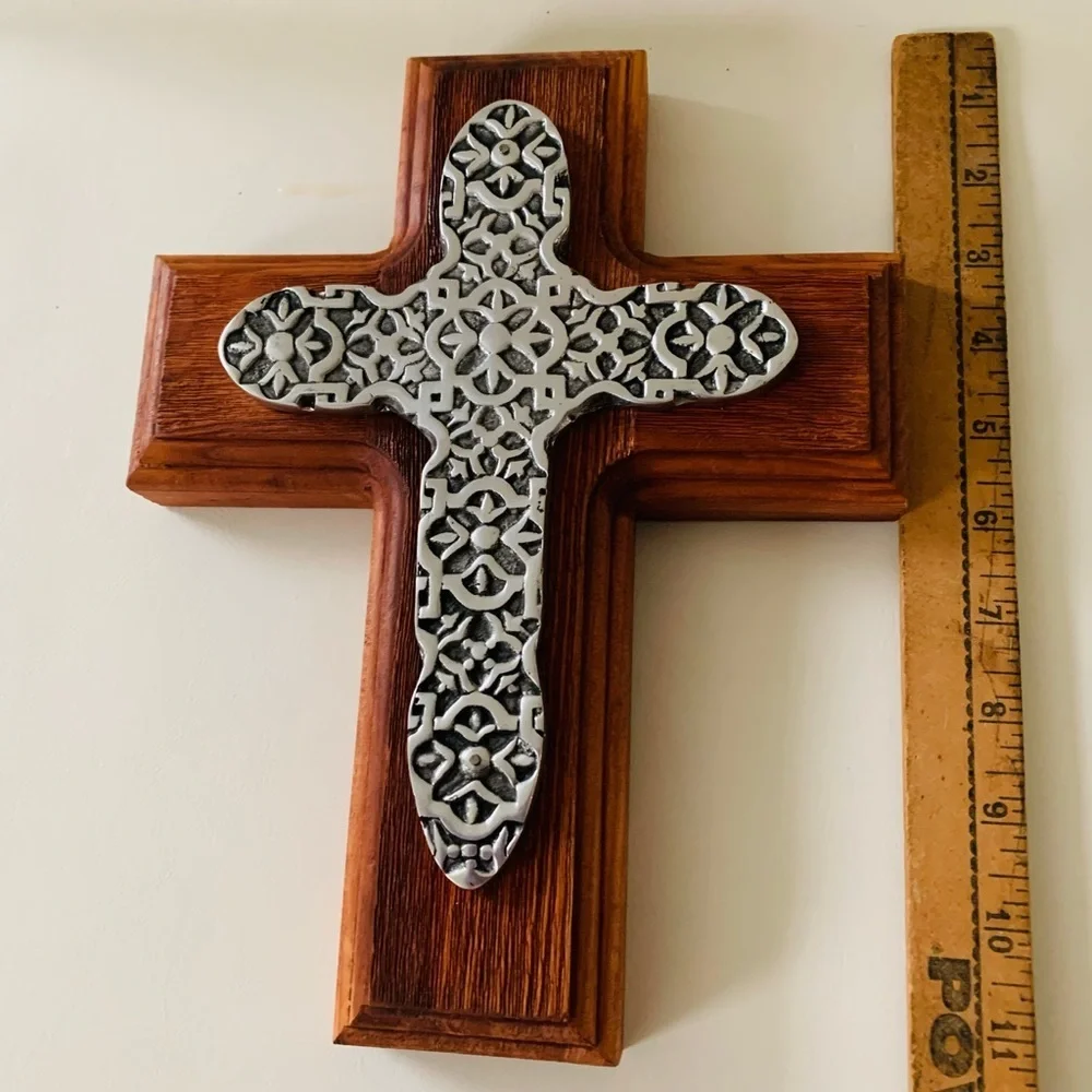 Wooden and metal cross